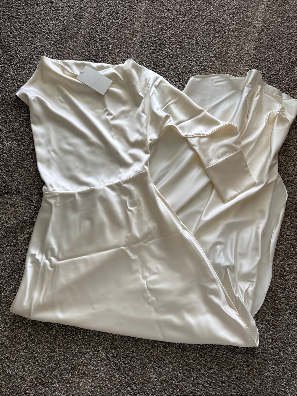 Matter’s Store Canes Dress One-Shoulder Evening Dress with Gold Accent - Picture 5 of 16